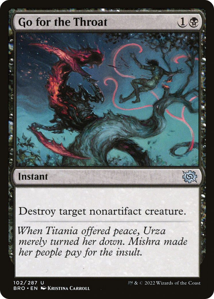 Go for the Throat - Uncommon Instant card from The Brothers' War
