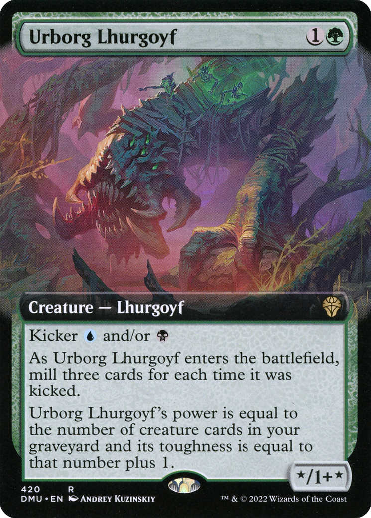 Urborg Lhurgoyf - Rare Creature — Lhurgoyf card from Dominaria United