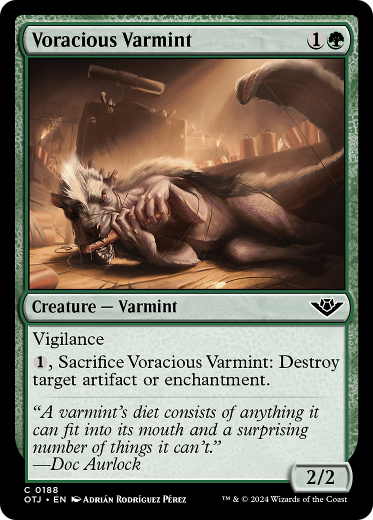 Voracious Varmint - Common Creature — Varmint card from Outlaws of Thunder Junction