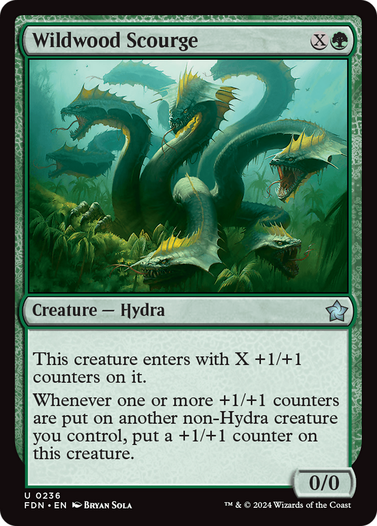 Wildwood Scourge - Uncommon Creature — Hydra card from Foundations