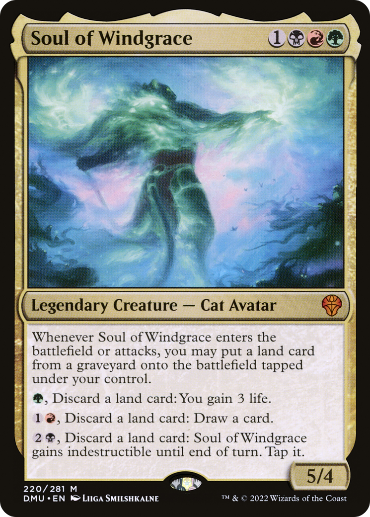 Soul of Windgrace - Mythic Legendary Creature — Cat Avatar card from Dominaria United