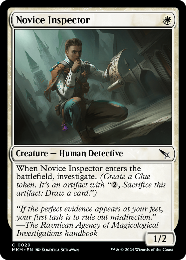 Novice Inspector - Common Creature — Human Detective card from Murders at Karlov Manor