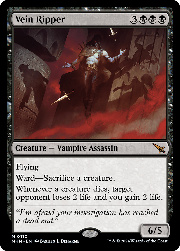 Vein Ripper - Mythic Creature — Vampire Assassin card from Murders at Karlov Manor