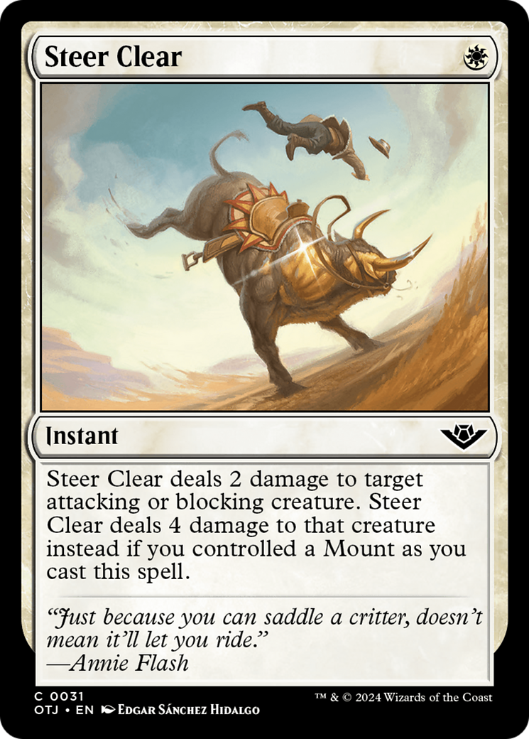 Steer Clear - Common Instant card from Outlaws of Thunder Junction