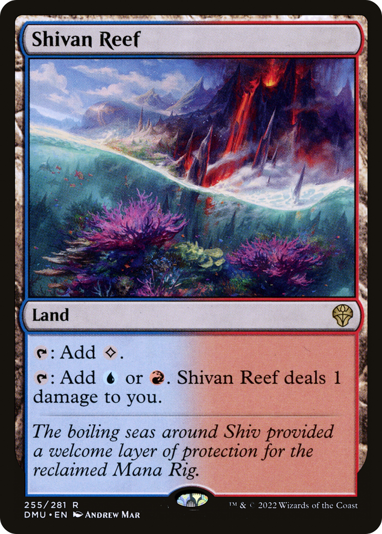 Shivan Reef - Rare Land card from Dominaria United