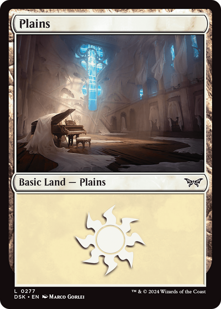 Plains - Common Basic Land — Plains card from Duskmourn: House of Horror