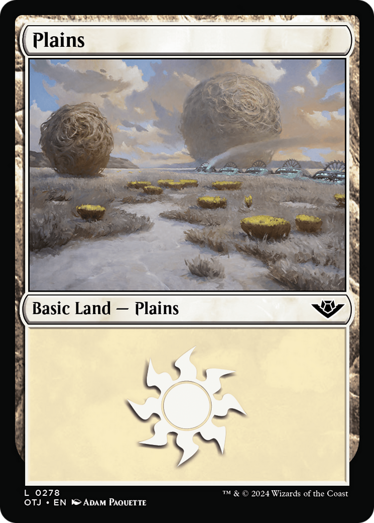 Plains - Common Basic Land — Plains card from Outlaws of Thunder Junction