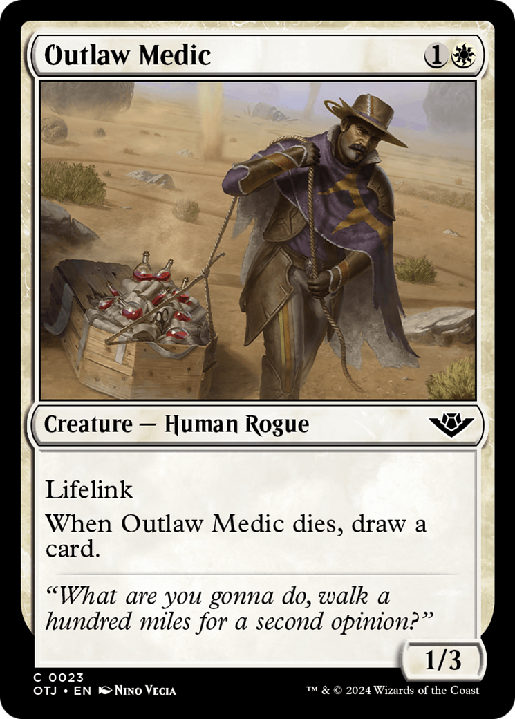 Outlaw Medic - Common Creature — Human Rogue card from Outlaws of Thunder Junction