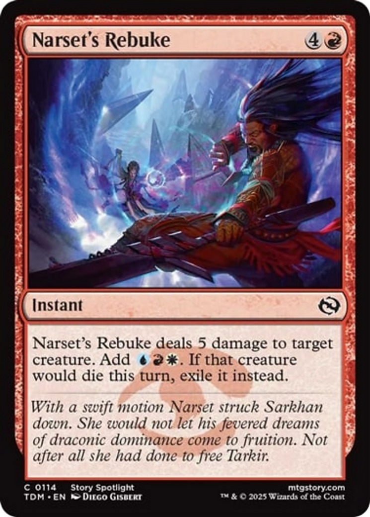 Narset's Rebuke - Common Instant card from Tarkir: Dragonstorm