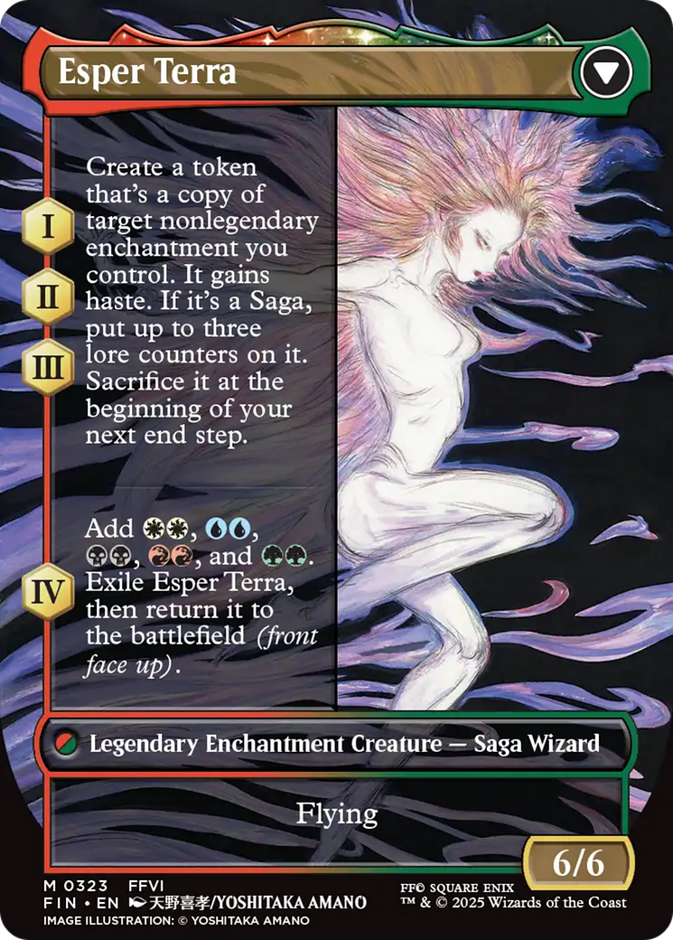 Back face of Terra, Magical Adept // Esper Terra - Legendary Creature — Human Wizard Warrior card