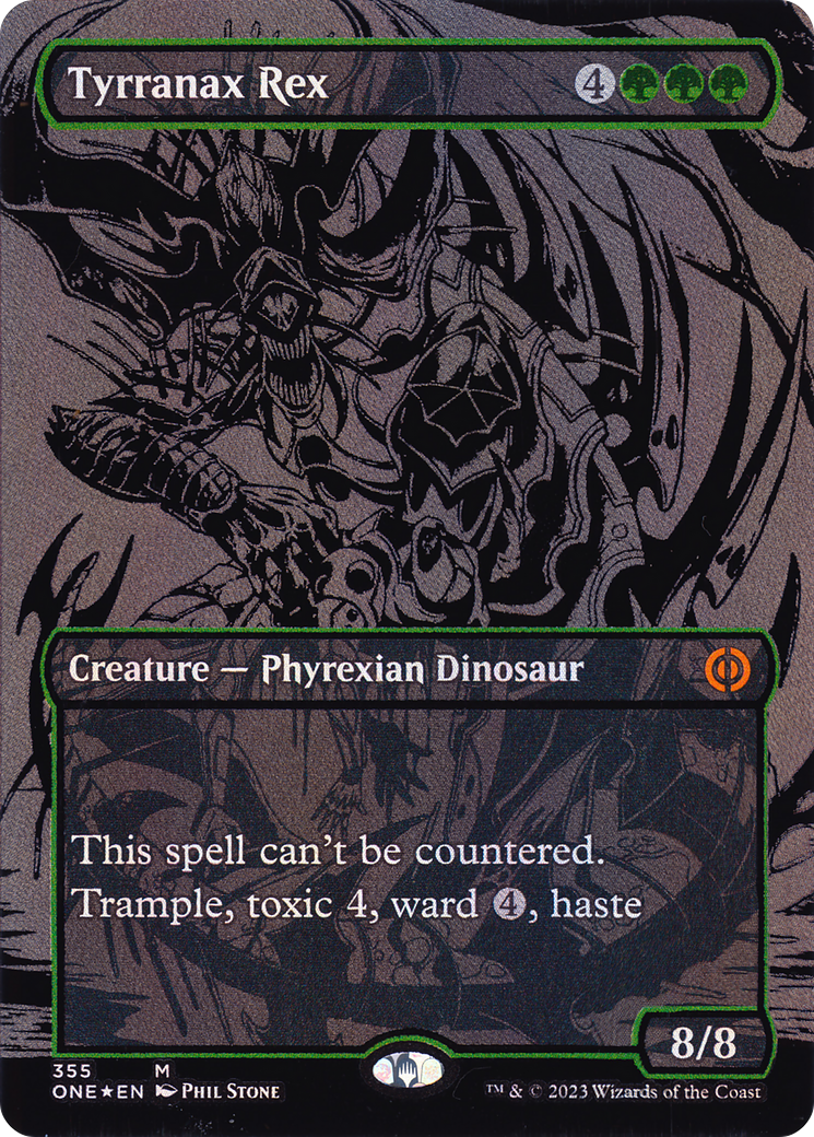 Tyrranax Rex - Mythic Creature — Phyrexian Dinosaur card from Phyrexia: All Will Be One
