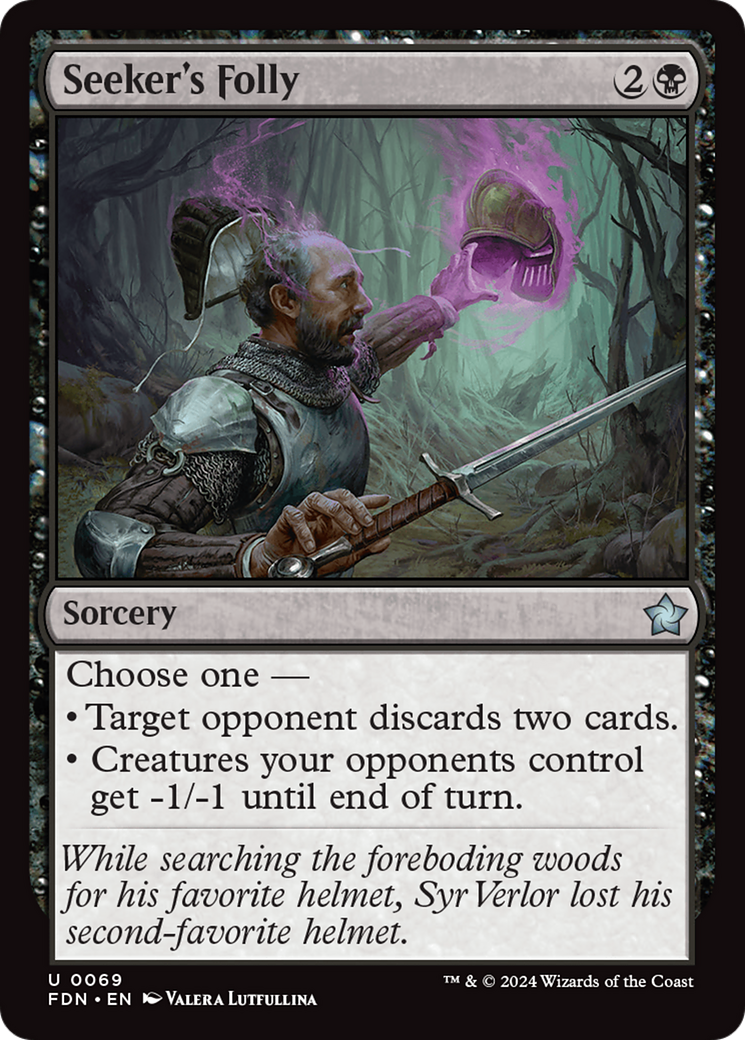 Seeker's Folly - Uncommon Sorcery card from Foundations