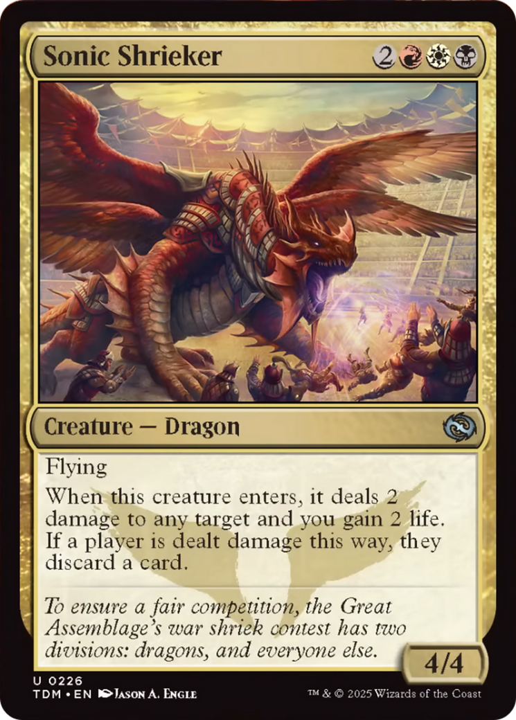 Sonic Shrieker - Uncommon Creature — Dragon card from Tarkir: Dragonstorm