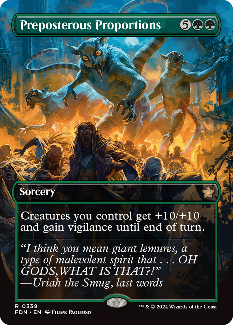 Preposterous Proportions - Rare Sorcery card from Foundations