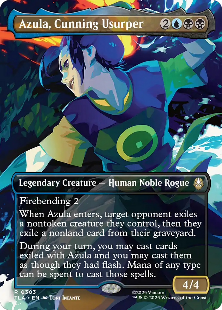 Azula, Cunning Usurper - Rare Legendary Creature — Human Noble Rogue card from Avatar: The Last Airbender
