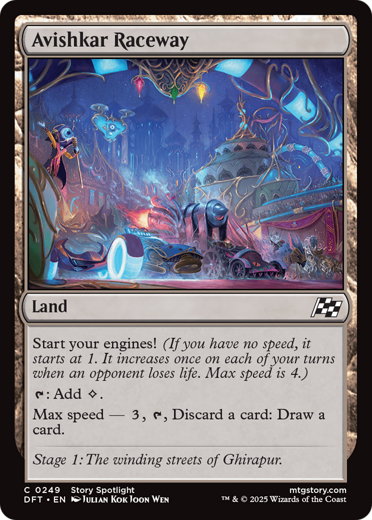 Avishkar Raceway - Common Land card from Aetherdrift