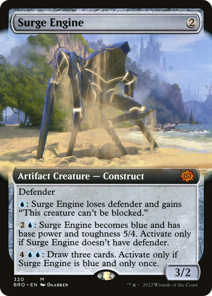 Surge Engine - Mythic Artifact Creature — Construct card from The Brothers' War