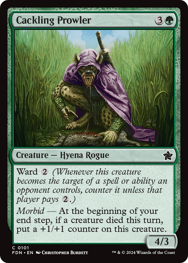 Cackling Prowler - Common Creature — Hyena Rogue card from Foundations