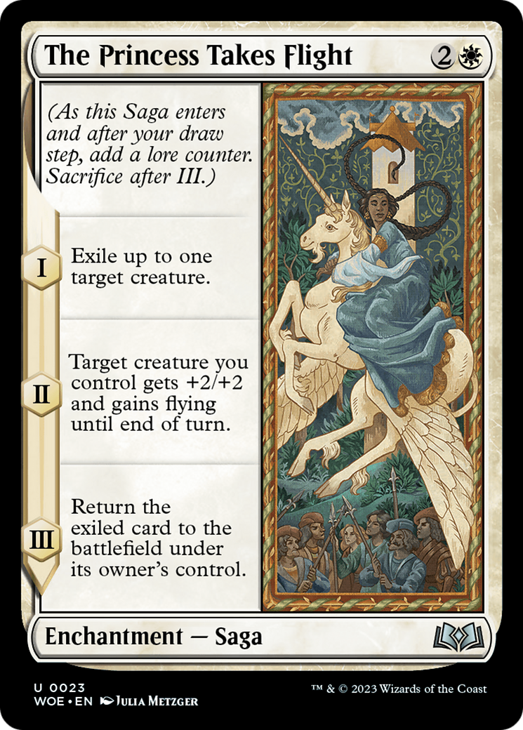 The Princess Takes Flight - Uncommon Enchantment — Saga card from Wilds of Eldraine