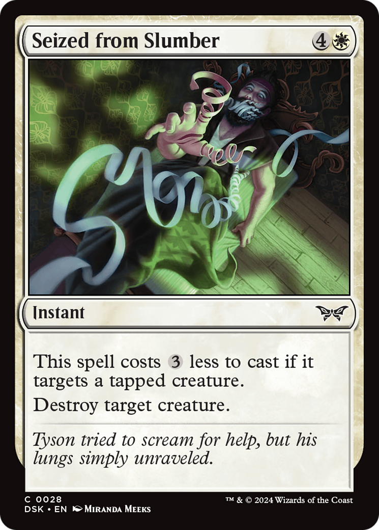 Seized from Slumber - Common Instant card from Duskmourn: House of Horror