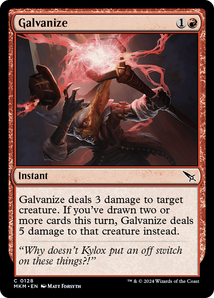 Galvanize - Common Instant card from Murders at Karlov Manor