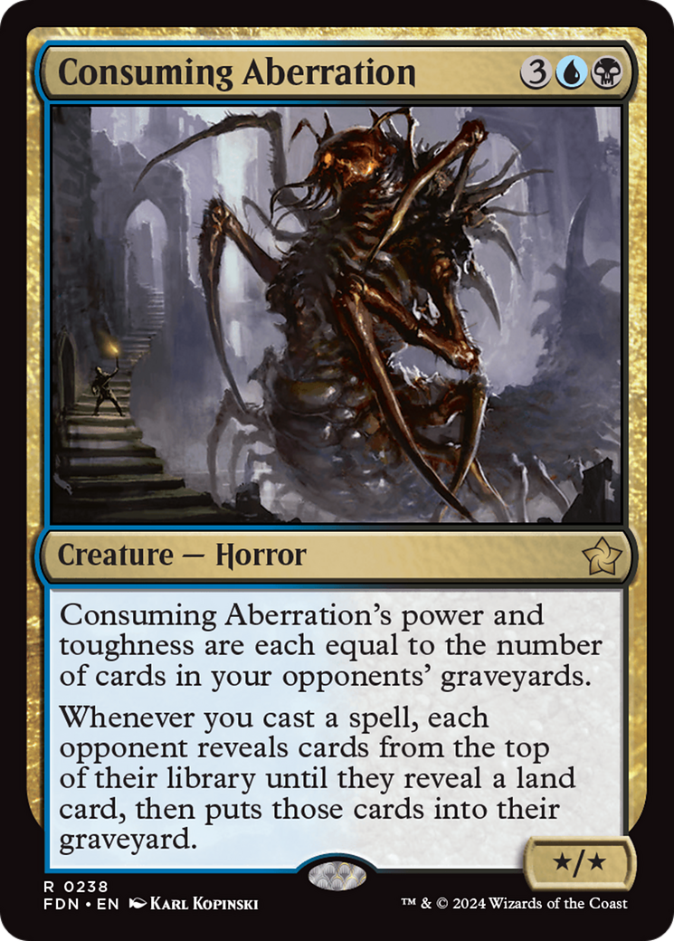 Consuming Aberration - Rare Creature — Horror card from Foundations