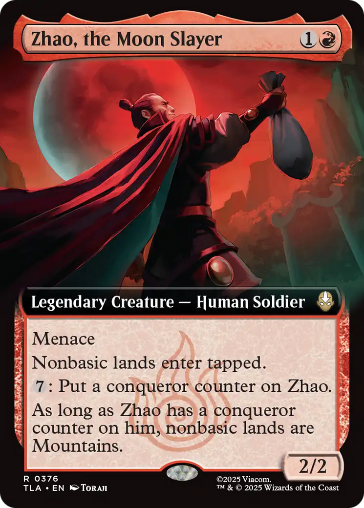 Zhao, the Moon Slayer - Rare Legendary Creature — Human Soldier card from Avatar: The Last Airbender