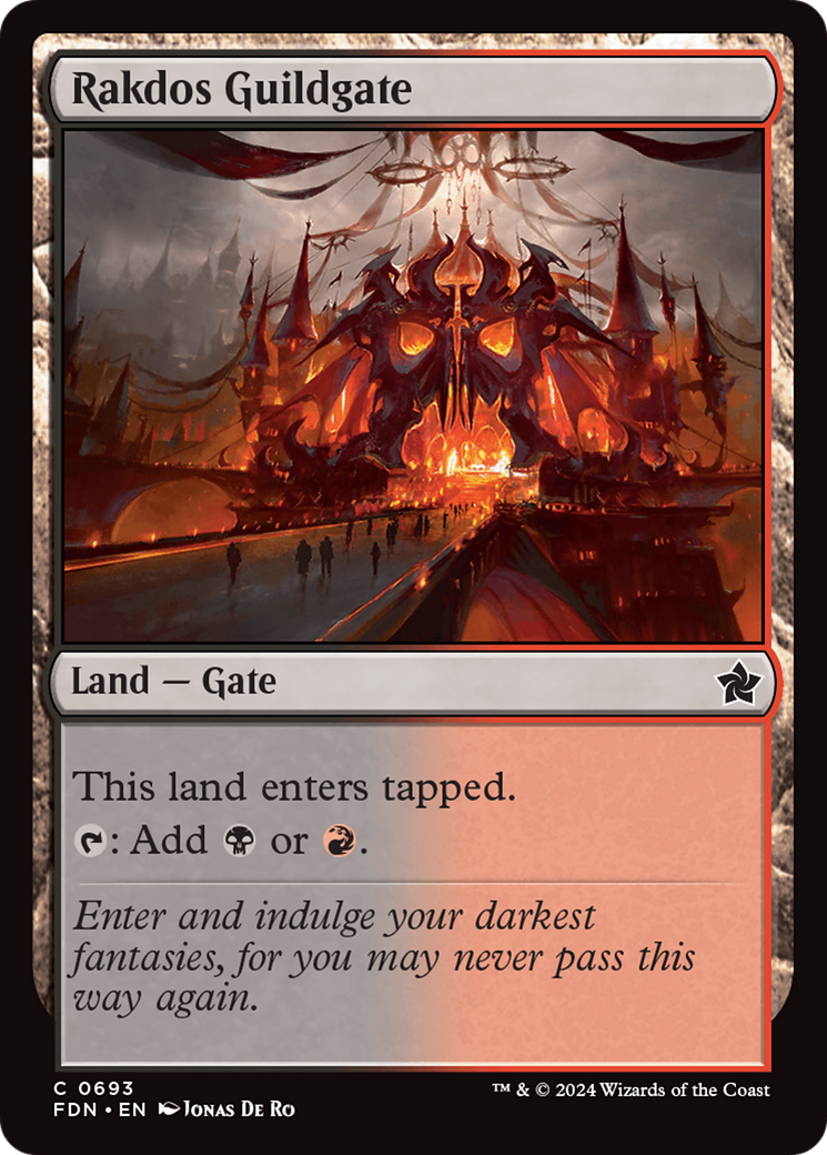 Rakdos Guildgate - Common Land — Gate card from Foundations