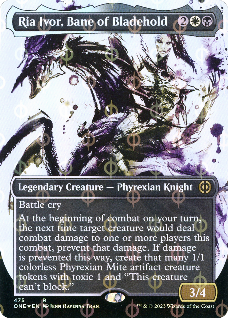 Ria Ivor, Bane of Bladehold - Rare Legendary Creature — Phyrexian Knight card from Phyrexia: All Will Be One