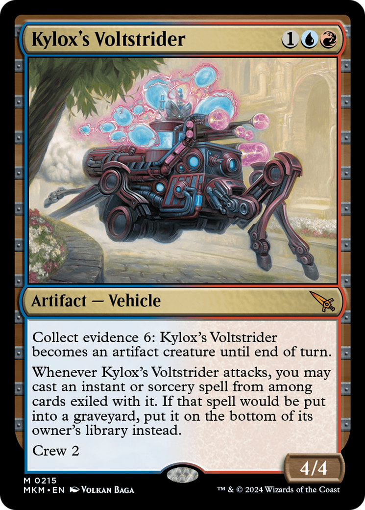 Kylox's Voltstrider - Mythic Artifact — Vehicle card from Murders at Karlov Manor