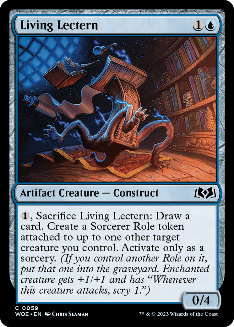 Living Lectern - Common Artifact Creature — Construct card from Wilds of Eldraine