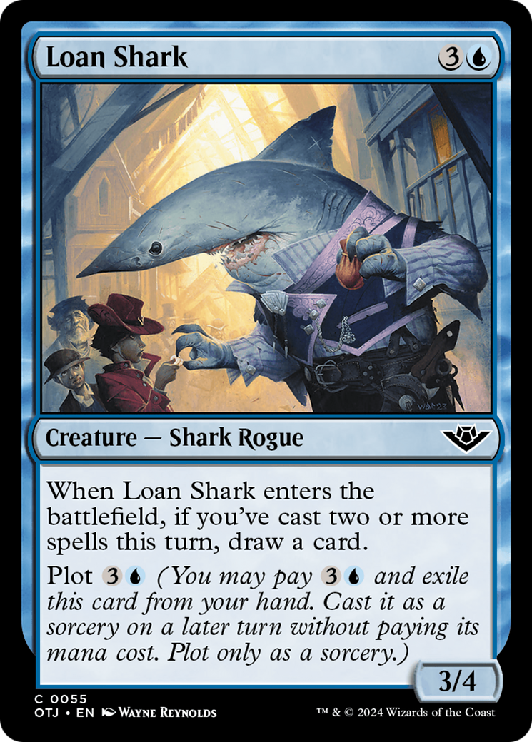Loan Shark - Common Creature — Shark Rogue card from Outlaws of Thunder Junction