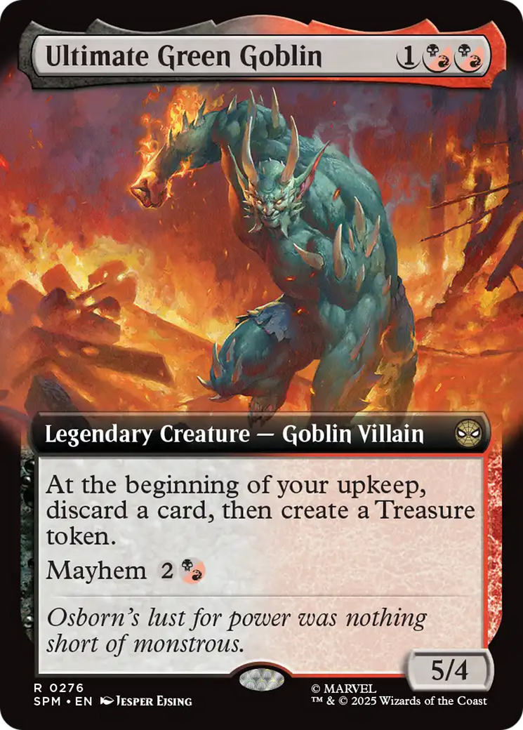 Ultimate Green Goblin - Rare Legendary Creature — Goblin Villain card from Marvel's Spider-Man