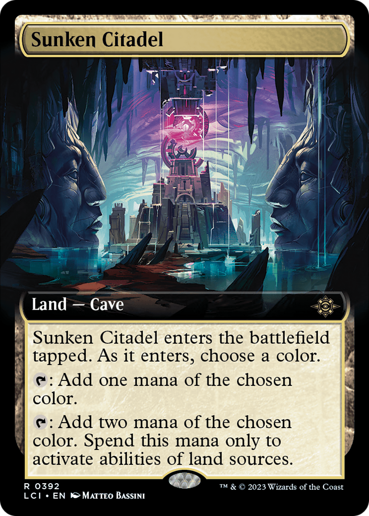 Sunken Citadel - Rare Land — Cave card from The Lost Caverns of Ixalan