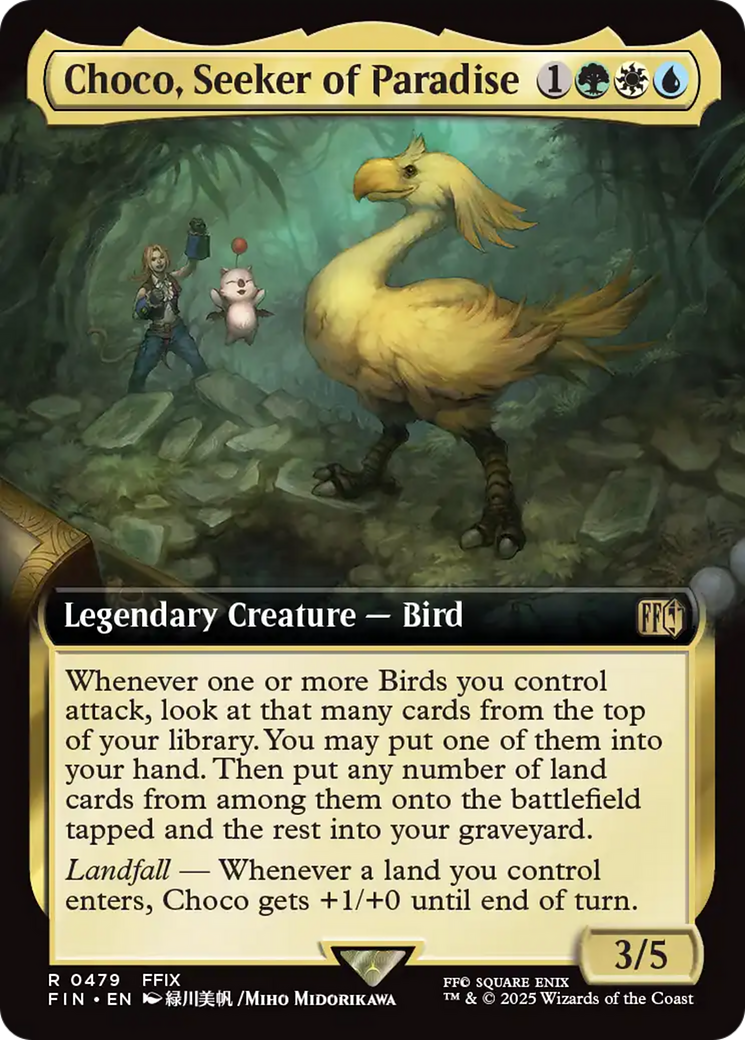 Choco, Seeker of Paradise - Rare Legendary Creature — Bird card from Final Fantasy