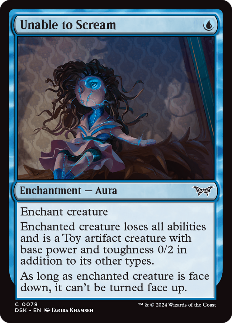 Unable to Scream - Enchantment — Aura used in 73.9% of Izzet sideboards