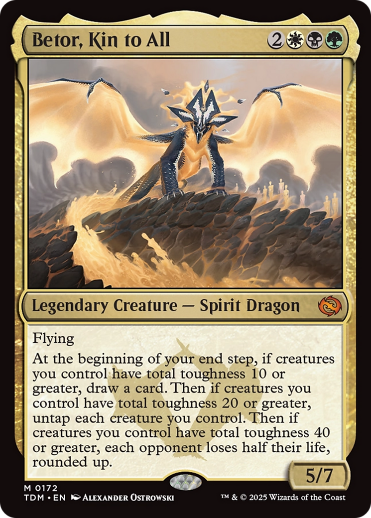 Betor, Kin to All - Mythic Legendary Creature — Spirit Dragon card from Tarkir: Dragonstorm