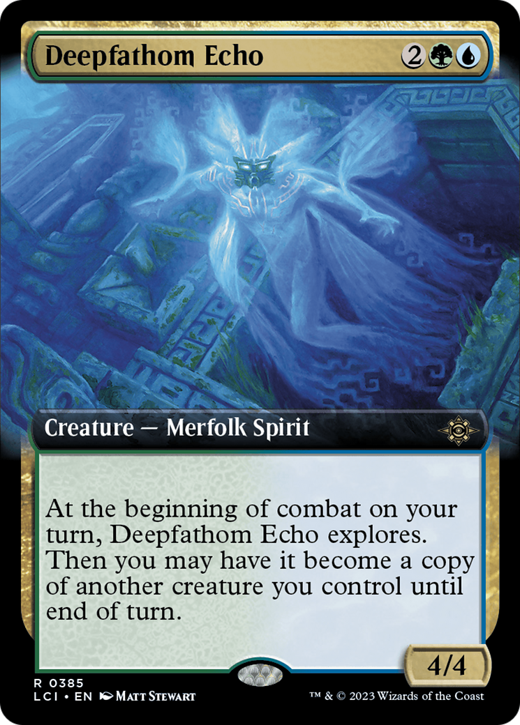 Deepfathom Echo - Rare Creature — Merfolk Spirit card from The Lost Caverns of Ixalan
