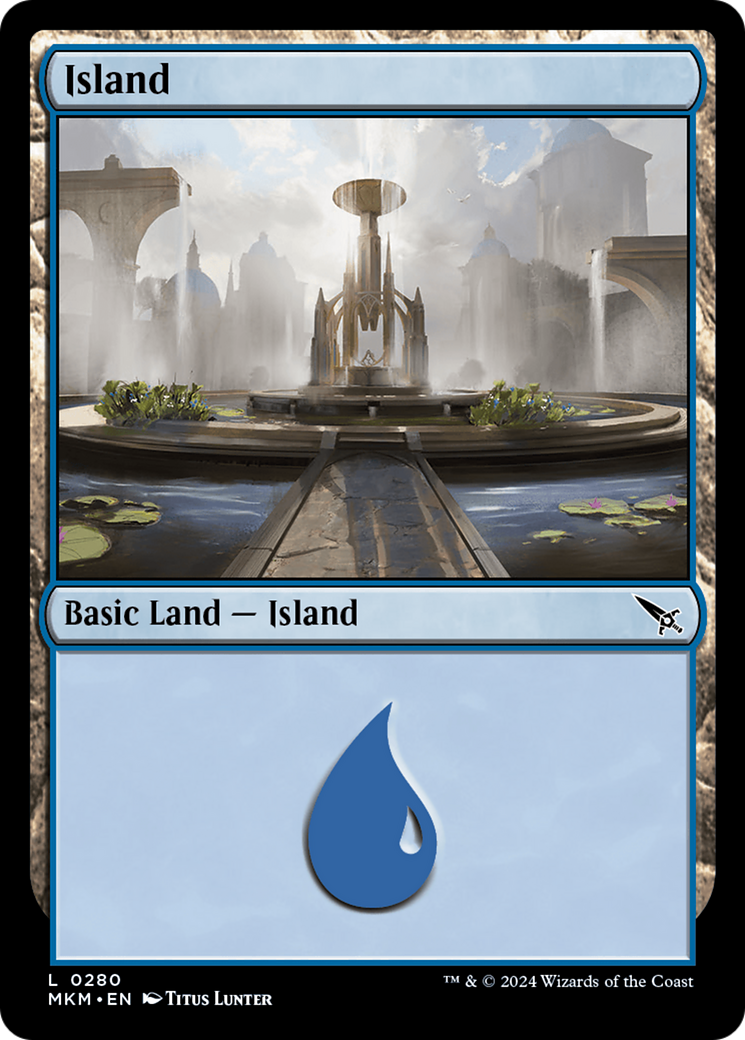 Island - Common Basic Land — Island card from Murders at Karlov Manor
