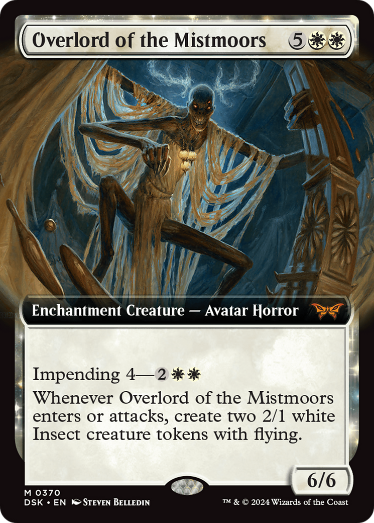 Overlord of the Mistmoors - Mythic Enchantment Creature — Avatar Horror card from Duskmourn: House of Horror
