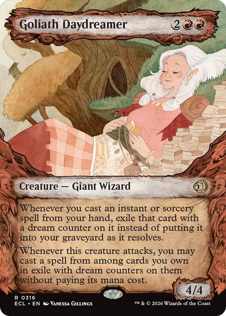 Goliath Daydreamer - Rare Creature — Giant Wizard card from Lorwyn Eclipsed