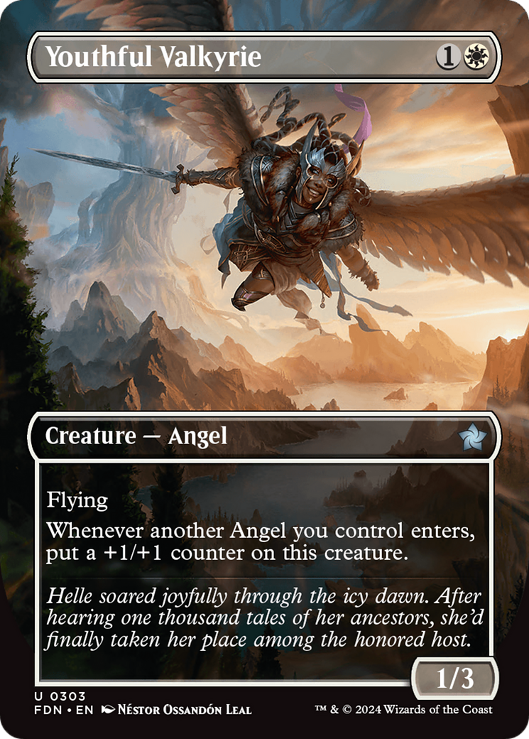 Youthful Valkyrie - Uncommon Creature — Angel card from Foundations