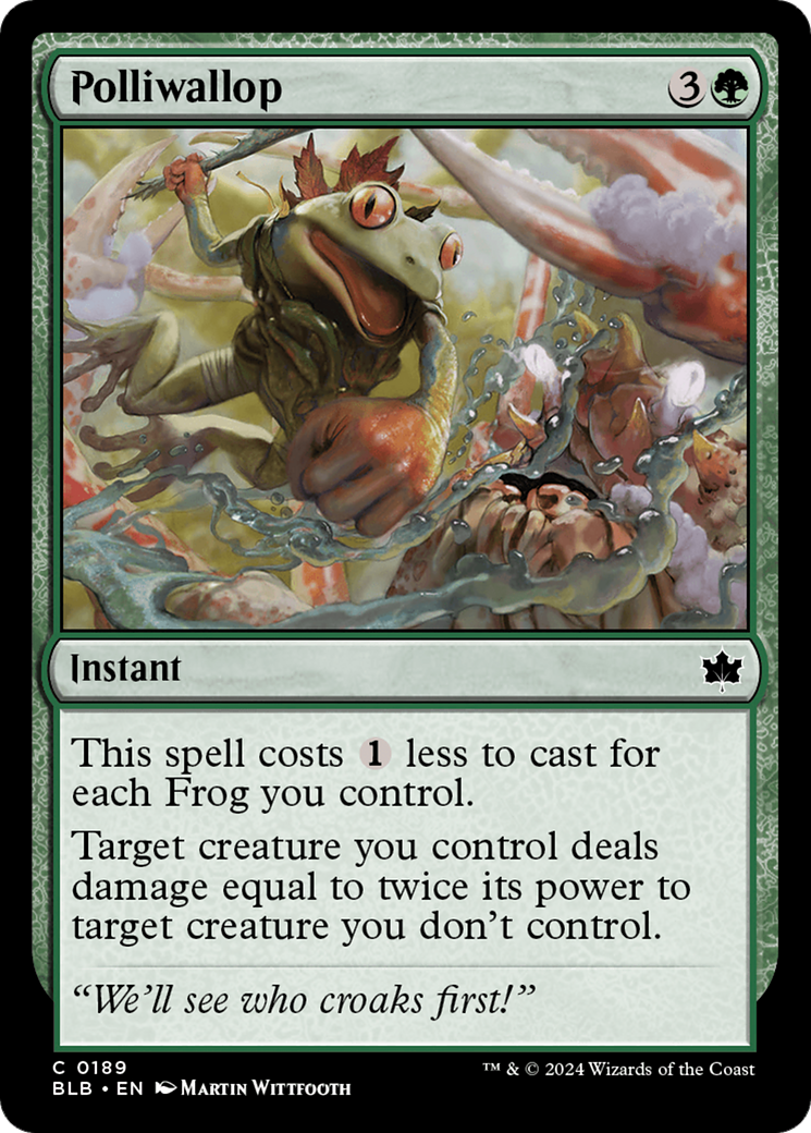 Polliwallop - Common Instant card from Bloomburrow