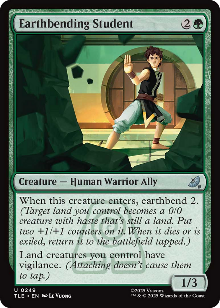 Earthbending Student - Uncommon Creature — Human Warrior Ally card from Avatar: The Last Airbender Eternal