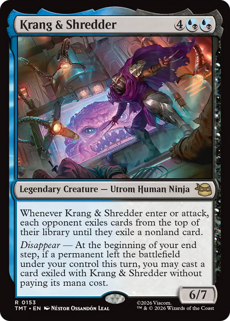 Krang & Shredder - Rare Legendary Creature — Utrom Human Ninja card from Teenage Mutant Ninja Turtles