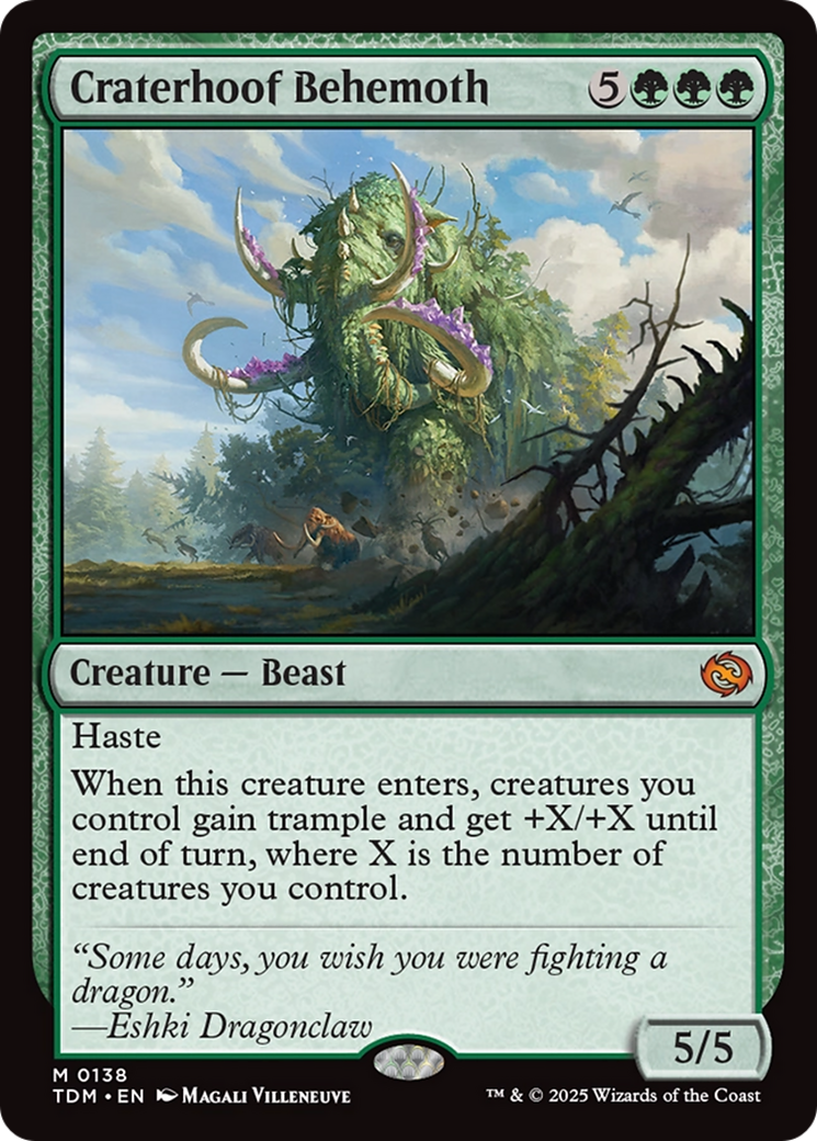 Craterhoof Behemoth - Mythic Creature — Beast card from Tarkir: Dragonstorm