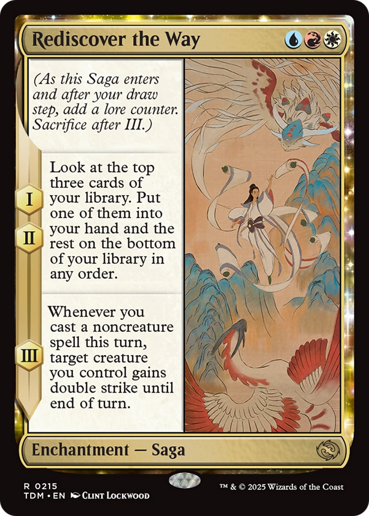 Rediscover the Way - Rare Enchantment — Saga card from Tarkir: Dragonstorm