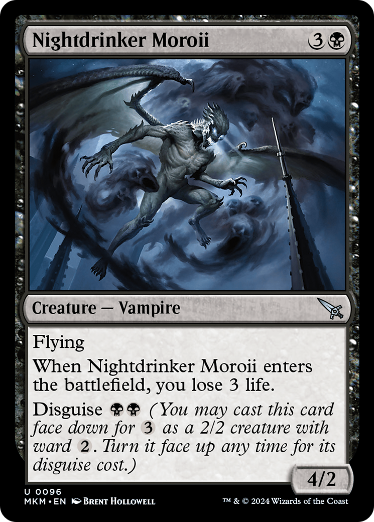 Nightdrinker Moroii - Uncommon Creature — Vampire card from Murders at Karlov Manor