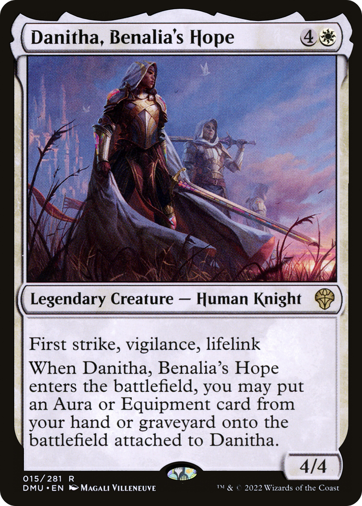 Danitha, Benalia's Hope - Rare Legendary Creature — Human Knight card from Dominaria United