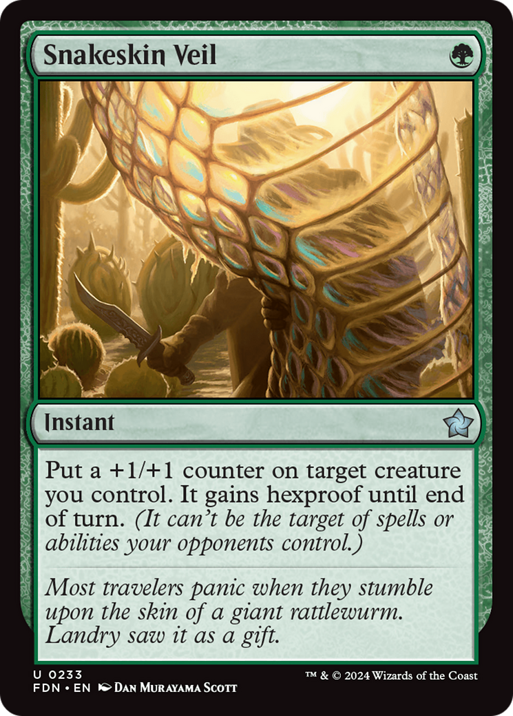 Snakeskin Veil - Uncommon Instant card from Foundations